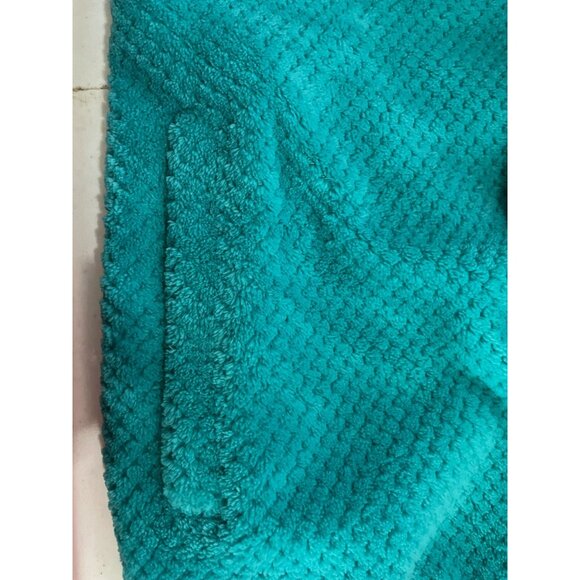 Fila Sport Womens Fleece Jacket L Turquoise & Gray Polyester Faux Fur Coat Zip - Picture 5 of 9